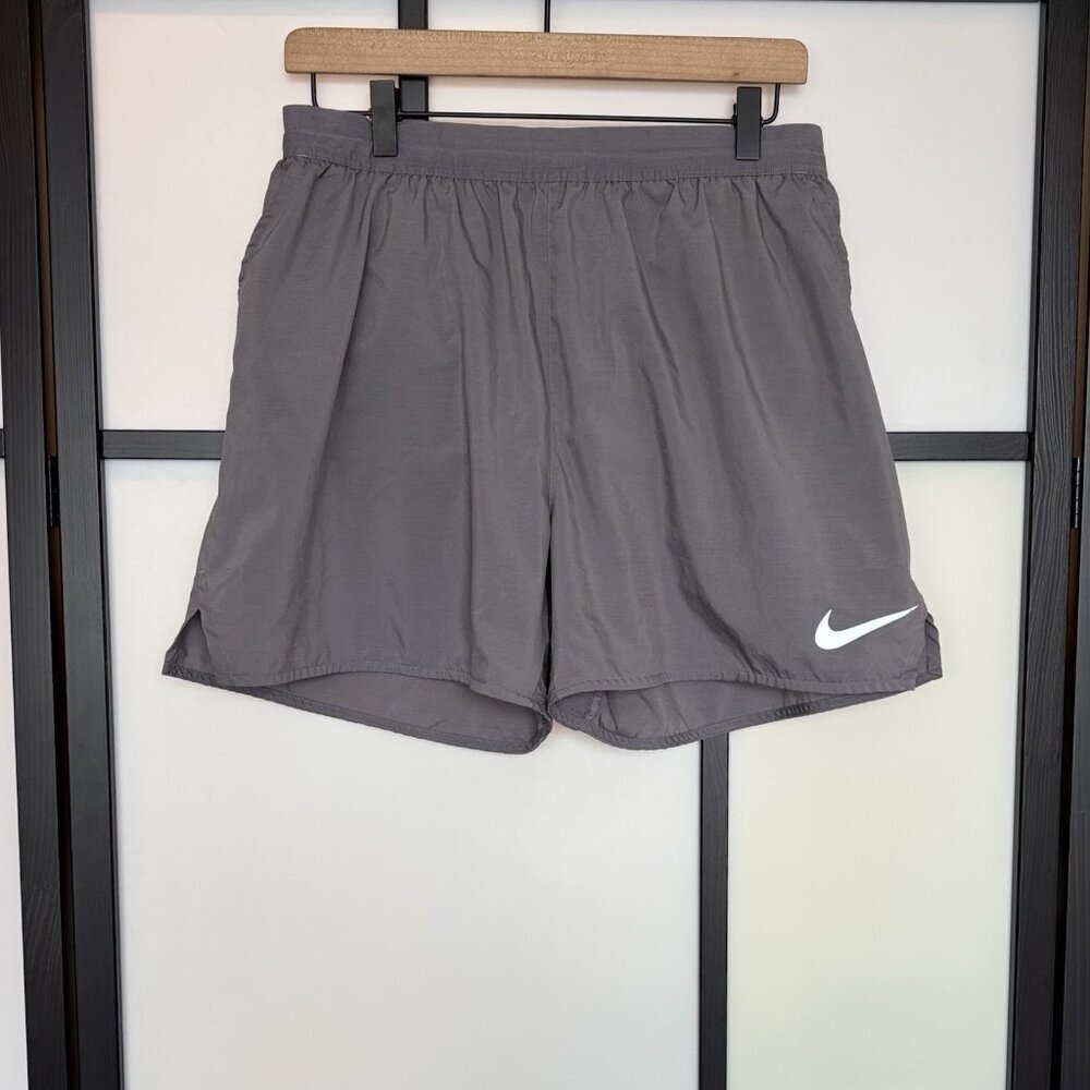 Nike Dri-FIT Shorts Men’s LARGE Gray Athletic Training Running Gym Sporty Preppy - Picture 2 of 14